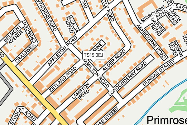 TS19 0EJ map - OS OpenMap – Local (Ordnance Survey)