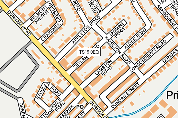 TS19 0EQ map - OS OpenMap – Local (Ordnance Survey)