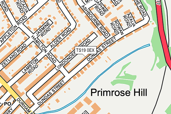 TS19 0EX map - OS OpenMap – Local (Ordnance Survey)