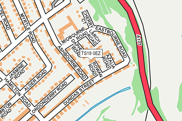 TS19 0EZ map - OS OpenMap – Local (Ordnance Survey)