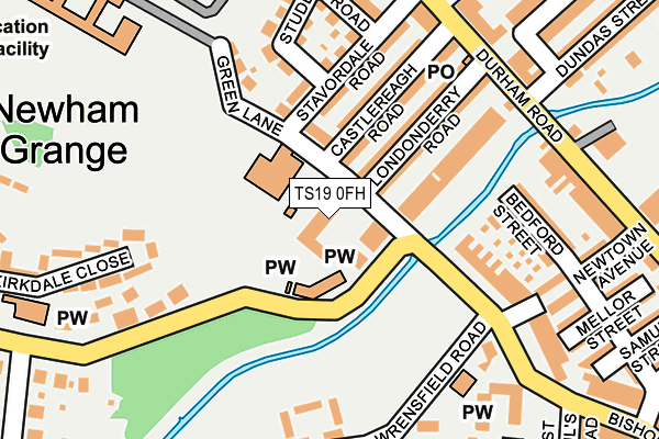 TS19 0FH map - OS OpenMap – Local (Ordnance Survey)