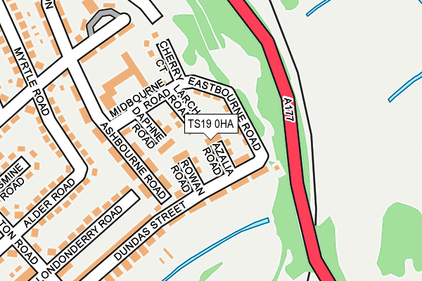 TS19 0HA map - OS OpenMap – Local (Ordnance Survey)