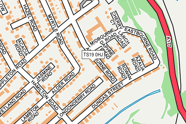TS19 0HJ map - OS OpenMap – Local (Ordnance Survey)