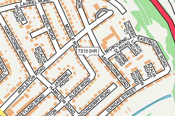 TS19 0HR map - OS OpenMap – Local (Ordnance Survey)