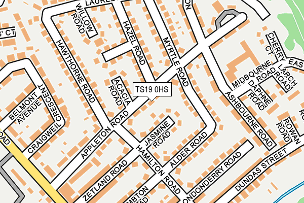 TS19 0HS map - OS OpenMap – Local (Ordnance Survey)