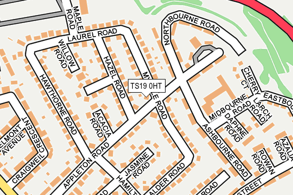 TS19 0HT map - OS OpenMap – Local (Ordnance Survey)