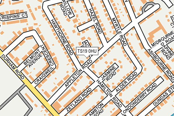 TS19 0HU map - OS OpenMap – Local (Ordnance Survey)