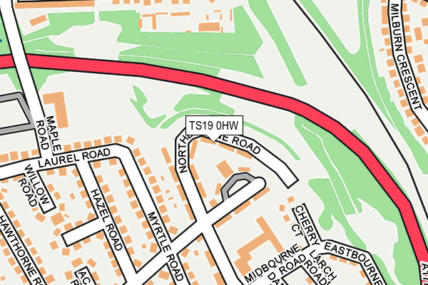 TS19 0HW map - OS OpenMap – Local (Ordnance Survey)