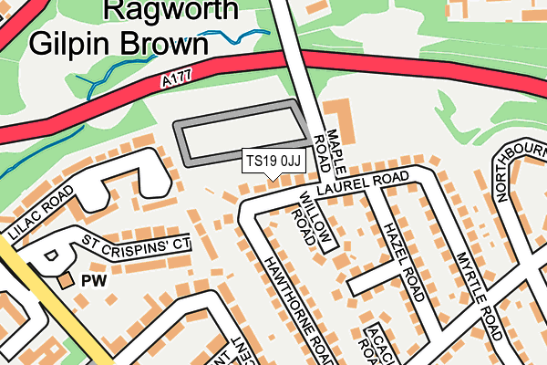 TS19 0JJ map - OS OpenMap – Local (Ordnance Survey)