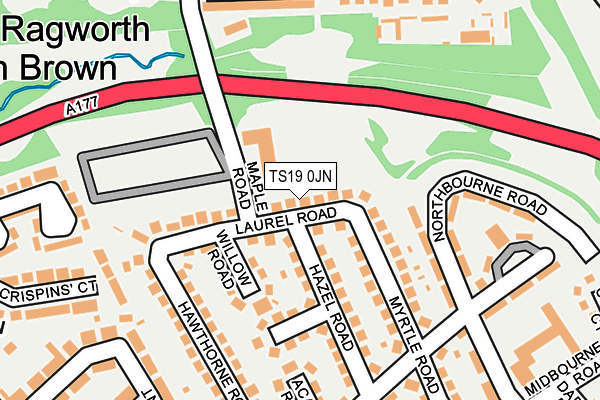 TS19 0JN map - OS OpenMap – Local (Ordnance Survey)