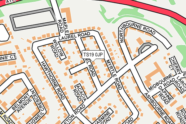 TS19 0JP map - OS OpenMap – Local (Ordnance Survey)