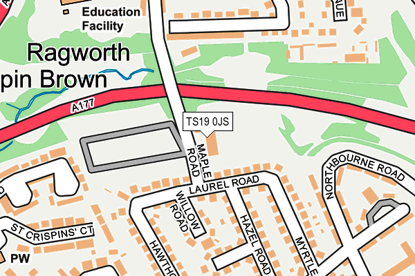 TS19 0JS map - OS OpenMap – Local (Ordnance Survey)