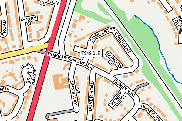 TS19 0LE map - OS OpenMap – Local (Ordnance Survey)