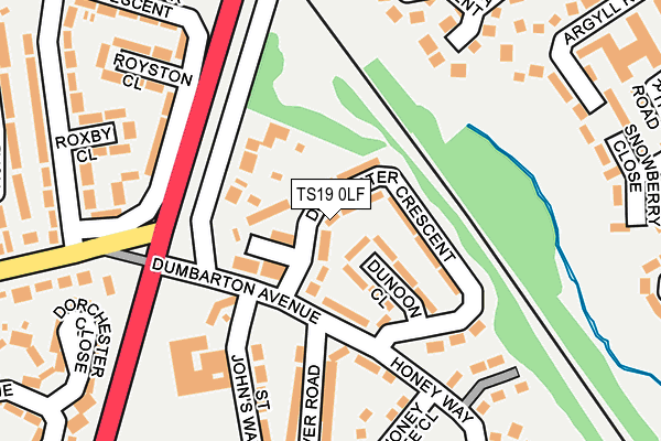 TS19 0LF map - OS OpenMap – Local (Ordnance Survey)