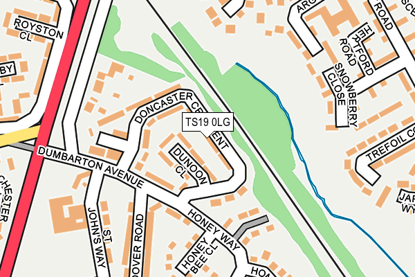 TS19 0LG map - OS OpenMap – Local (Ordnance Survey)