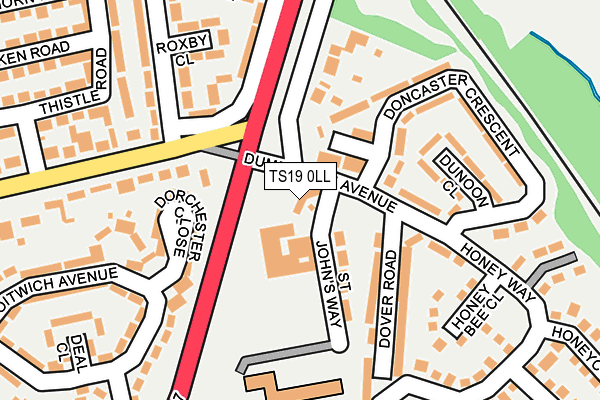 TS19 0LL map - OS OpenMap – Local (Ordnance Survey)