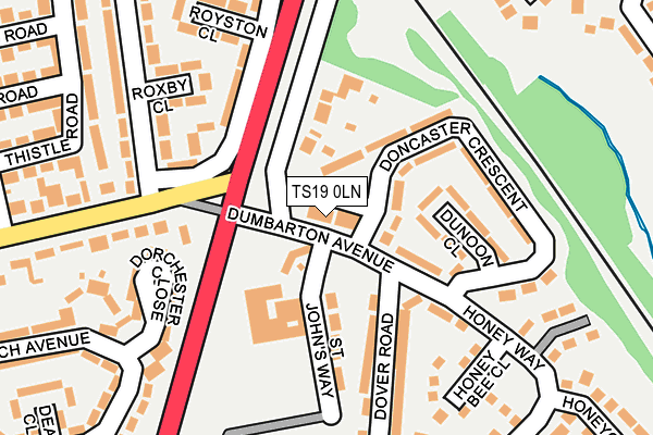 TS19 0LN map - OS OpenMap – Local (Ordnance Survey)