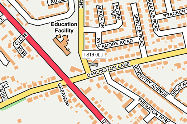 TS19 0LU map - OS OpenMap – Local (Ordnance Survey)