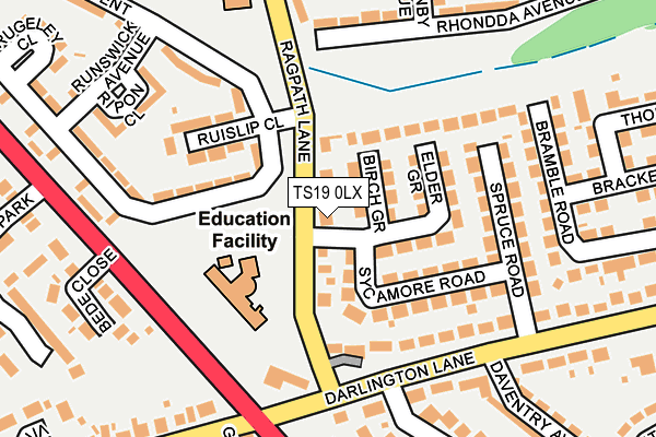 TS19 0LX map - OS OpenMap – Local (Ordnance Survey)