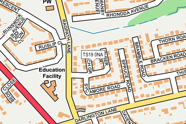 TS19 0NA map - OS OpenMap – Local (Ordnance Survey)