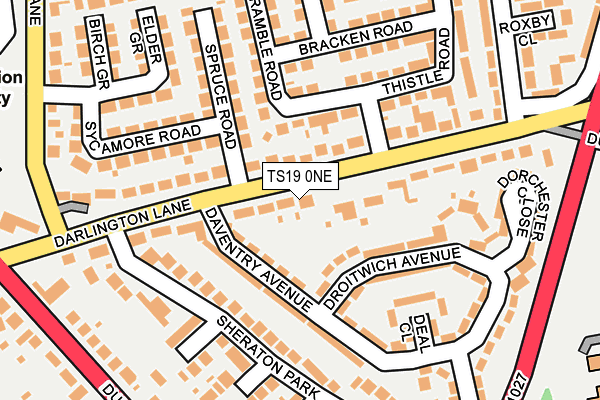 TS19 0NE map - OS OpenMap – Local (Ordnance Survey)
