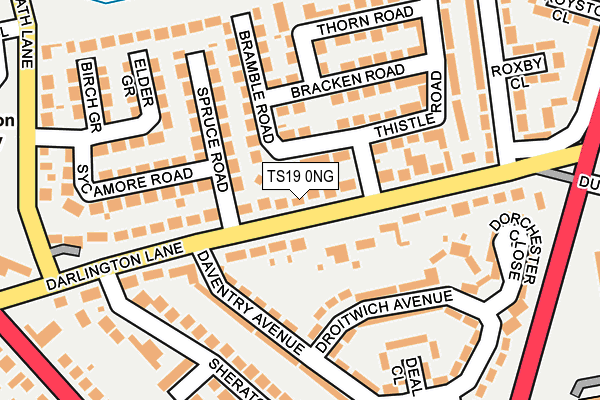 TS19 0NG map - OS OpenMap – Local (Ordnance Survey)