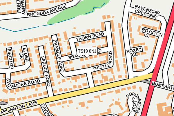 TS19 0NJ map - OS OpenMap – Local (Ordnance Survey)