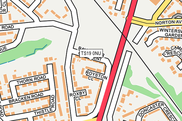 TS19 0NU map - OS OpenMap – Local (Ordnance Survey)