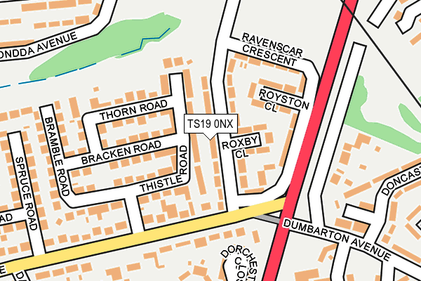 TS19 0NX map - OS OpenMap – Local (Ordnance Survey)