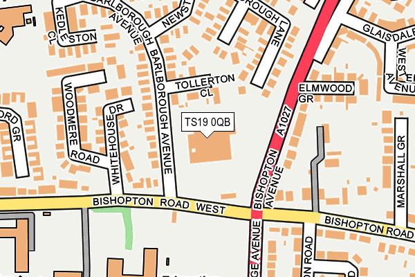 TS19 0QB map - OS OpenMap – Local (Ordnance Survey)