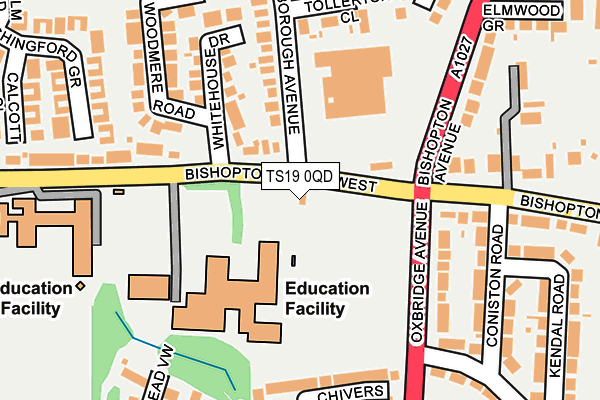 TS19 0QD map - OS OpenMap – Local (Ordnance Survey)