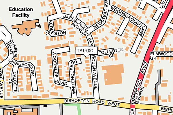 TS19 0QL map - OS OpenMap – Local (Ordnance Survey)