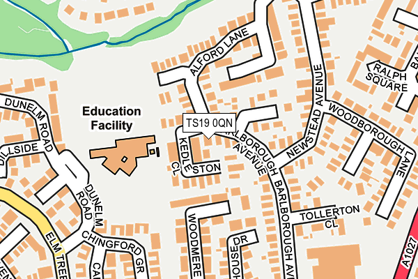 TS19 0QN map - OS OpenMap – Local (Ordnance Survey)