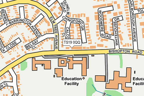 TS19 0QQ map - OS OpenMap – Local (Ordnance Survey)