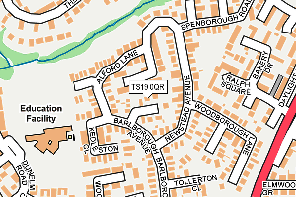 TS19 0QR map - OS OpenMap – Local (Ordnance Survey)