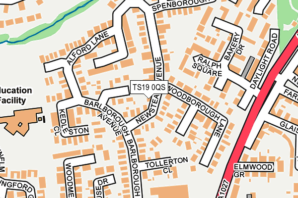 TS19 0QS map - OS OpenMap – Local (Ordnance Survey)