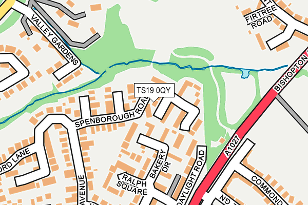TS19 0QY map - OS OpenMap – Local (Ordnance Survey)