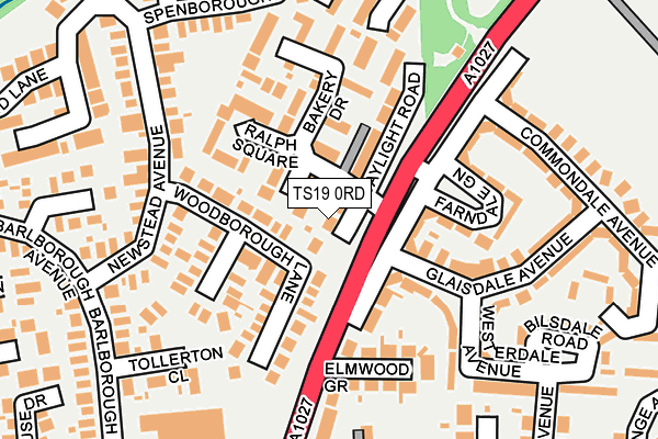 TS19 0RD map - OS OpenMap – Local (Ordnance Survey)