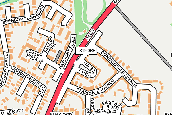 TS19 0RF map - OS OpenMap – Local (Ordnance Survey)