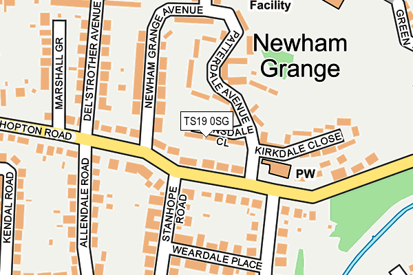 TS19 0SG map - OS OpenMap – Local (Ordnance Survey)