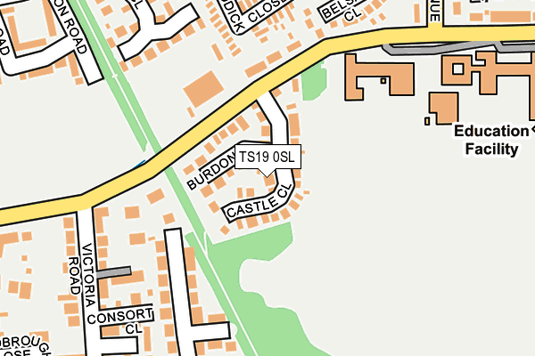 TS19 0SL map - OS OpenMap – Local (Ordnance Survey)