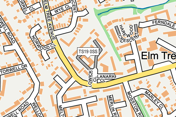 TS19 0SS map - OS OpenMap – Local (Ordnance Survey)