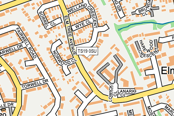 TS19 0SU map - OS OpenMap – Local (Ordnance Survey)