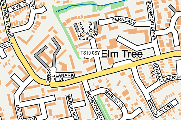 TS19 0SY map - OS OpenMap – Local (Ordnance Survey)