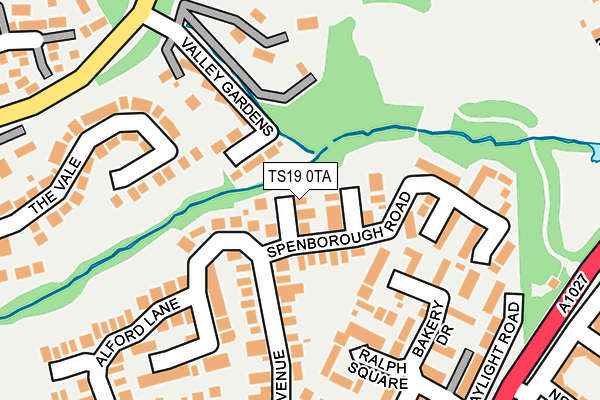 TS19 0TA map - OS OpenMap – Local (Ordnance Survey)