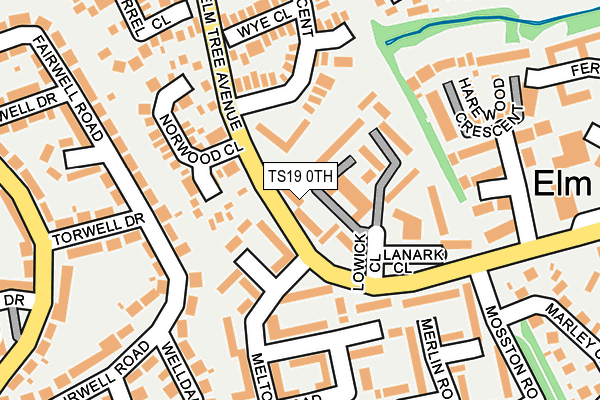 TS19 0TH map - OS OpenMap – Local (Ordnance Survey)
