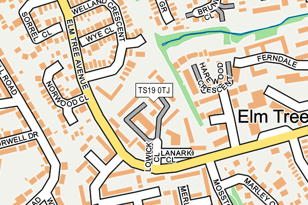 TS19 0TJ map - OS OpenMap – Local (Ordnance Survey)