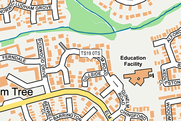 TS19 0TS map - OS OpenMap – Local (Ordnance Survey)