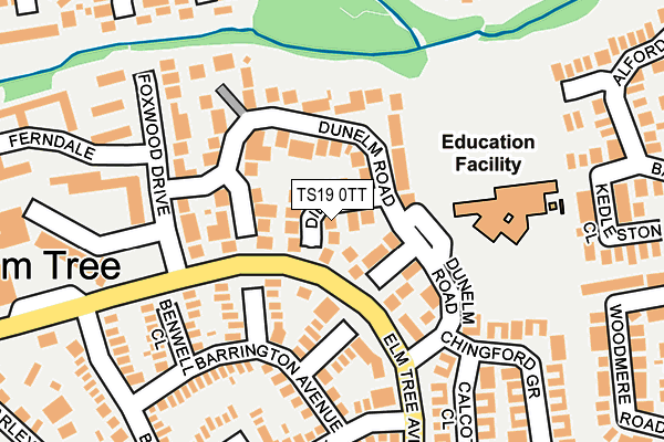 TS19 0TT map - OS OpenMap – Local (Ordnance Survey)