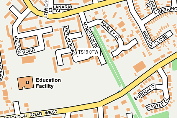 TS19 0TW map - OS OpenMap – Local (Ordnance Survey)